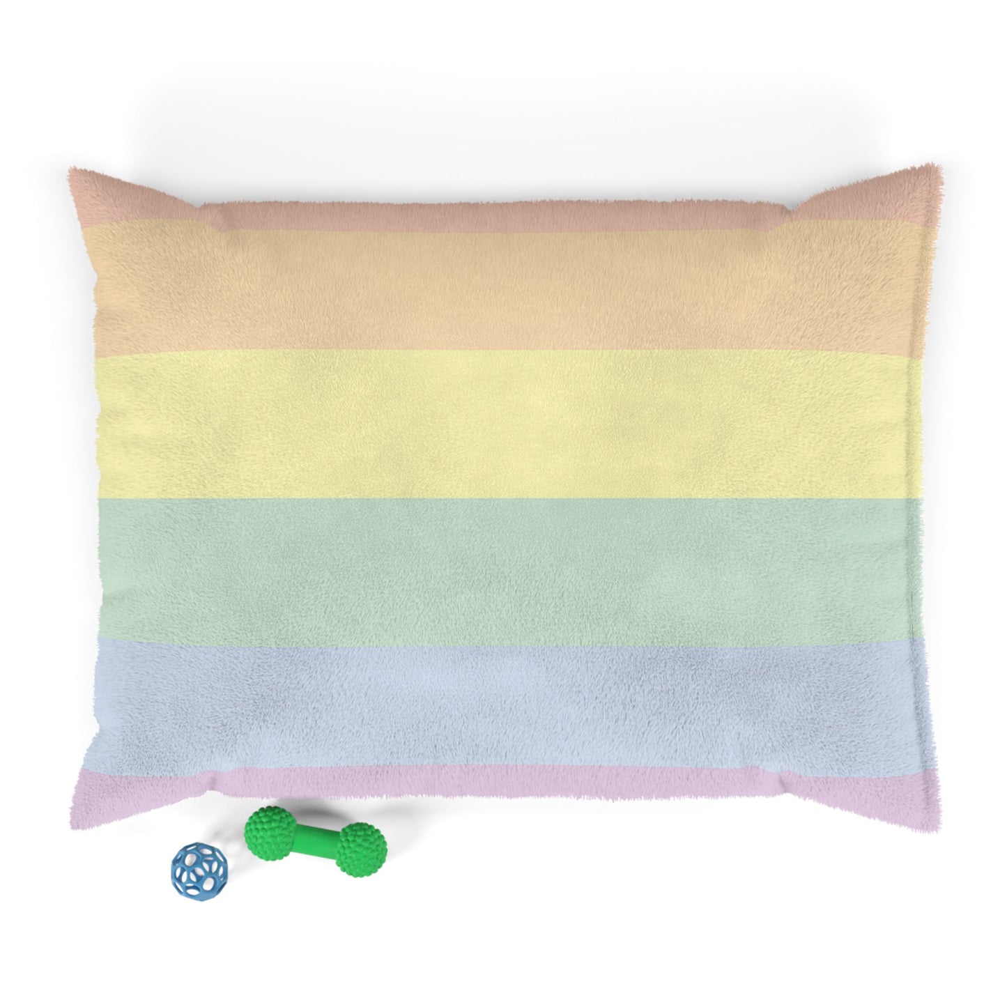 Luxury XL Muted-Rainbow Dog Bed – The Unity Collection, Plush (50″ × 40″)