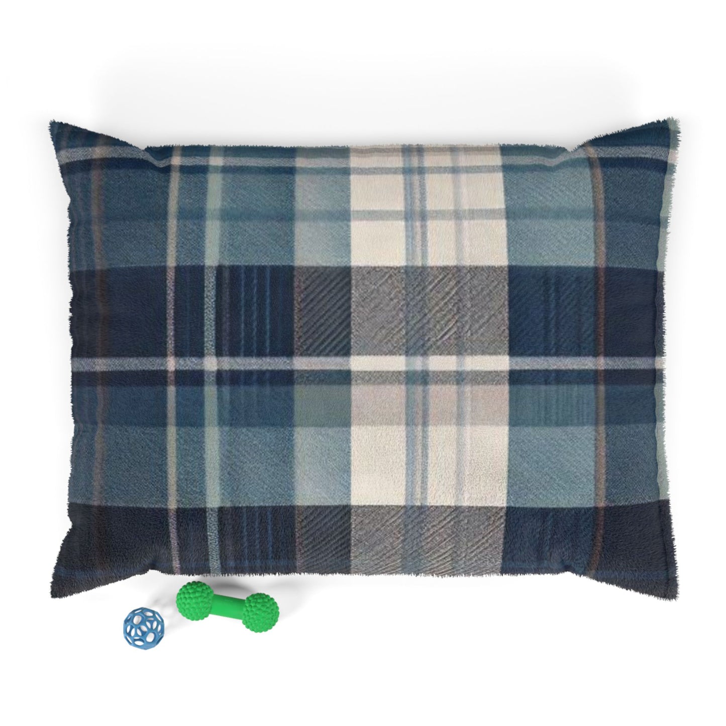 Coastal Haven Plaid Dog Bed