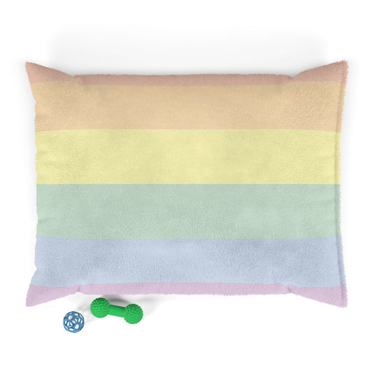 Luxury XL Muted-Rainbow Dog Bed – The Unity Collection, Plush (50″ × 40″)