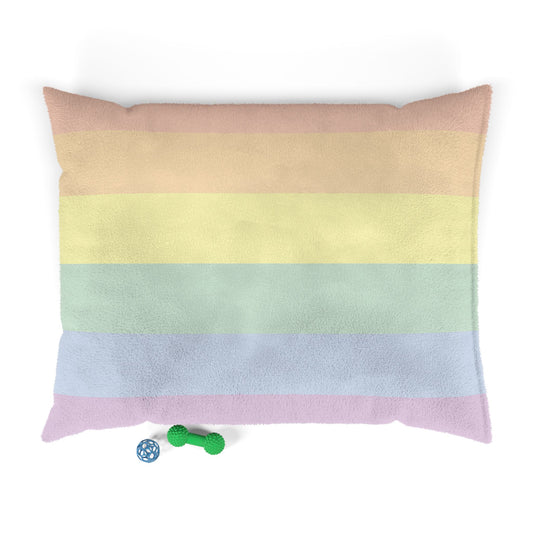 Luxury XL Muted-Rainbow Dog Bed – The Unity Collection, Plush (50″ × 40″)