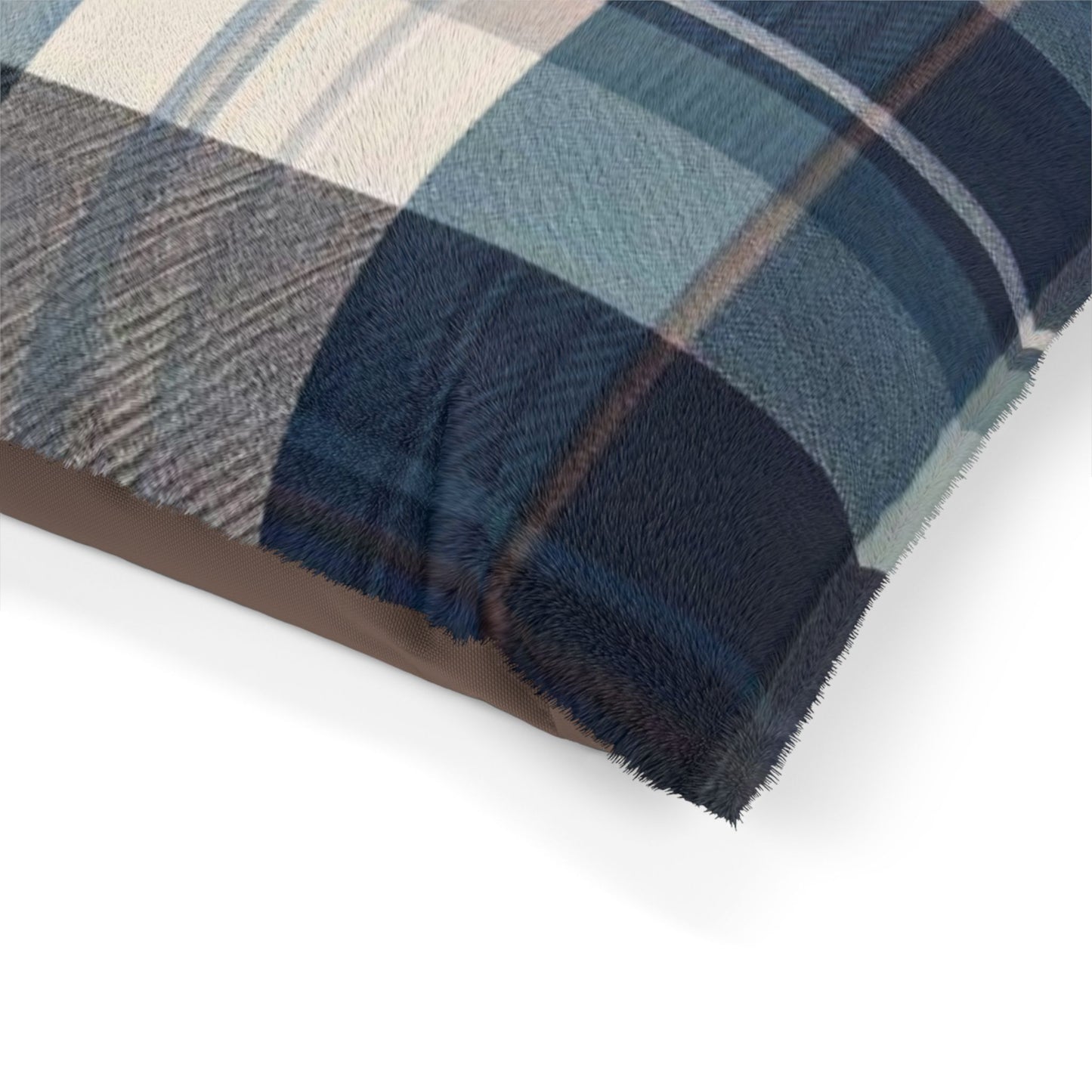 Coastal Haven Plaid Dog Bed