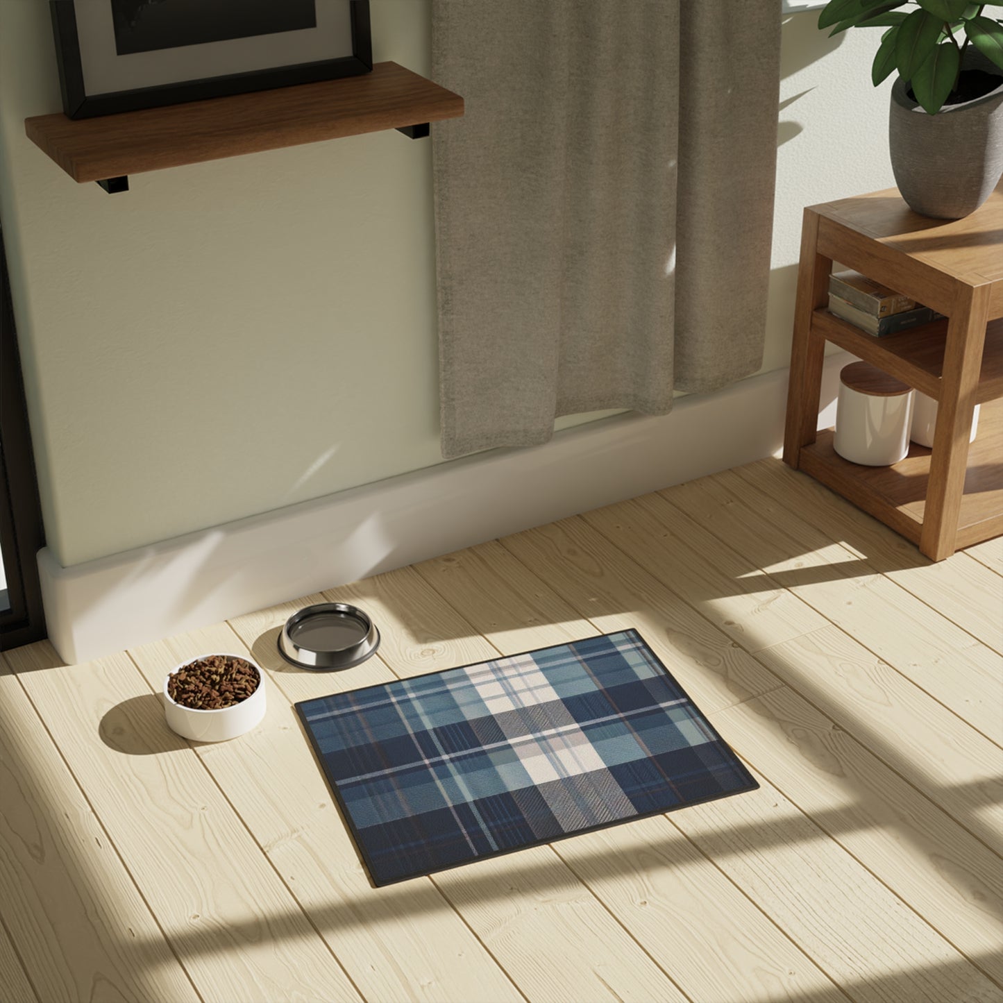 Coastal Haven Plaid Pet Mat (18" x 24")