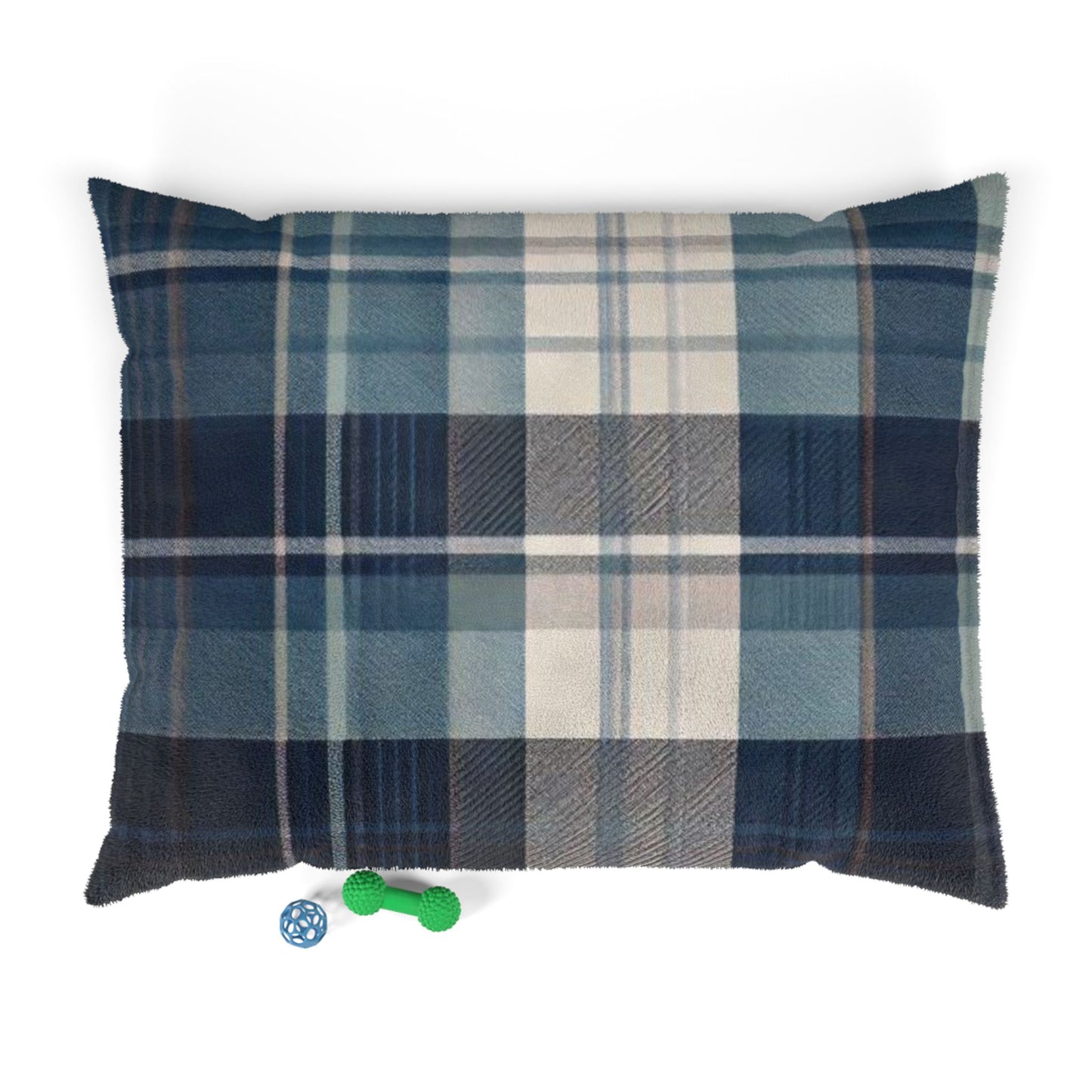 Coastal Haven Plaid Dog Bed