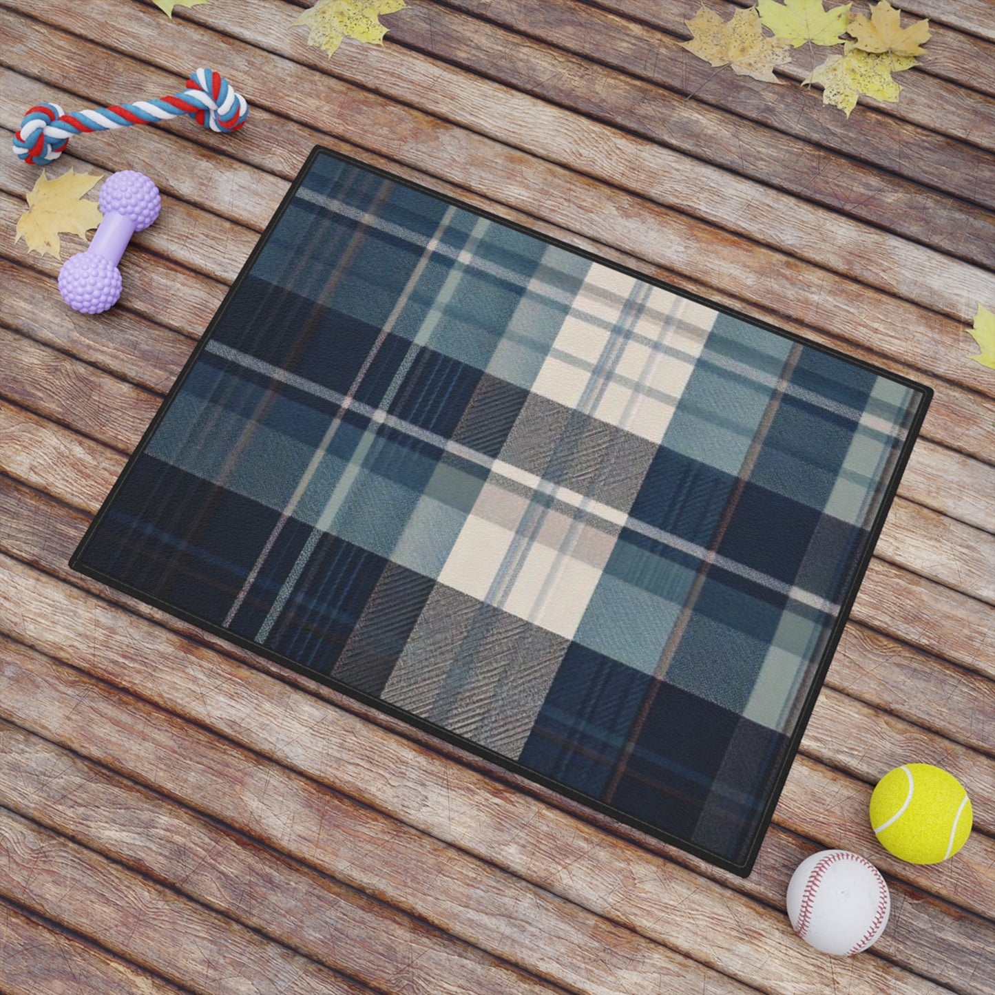 Coastal Haven Plaid Pet Mat (18" x 24")