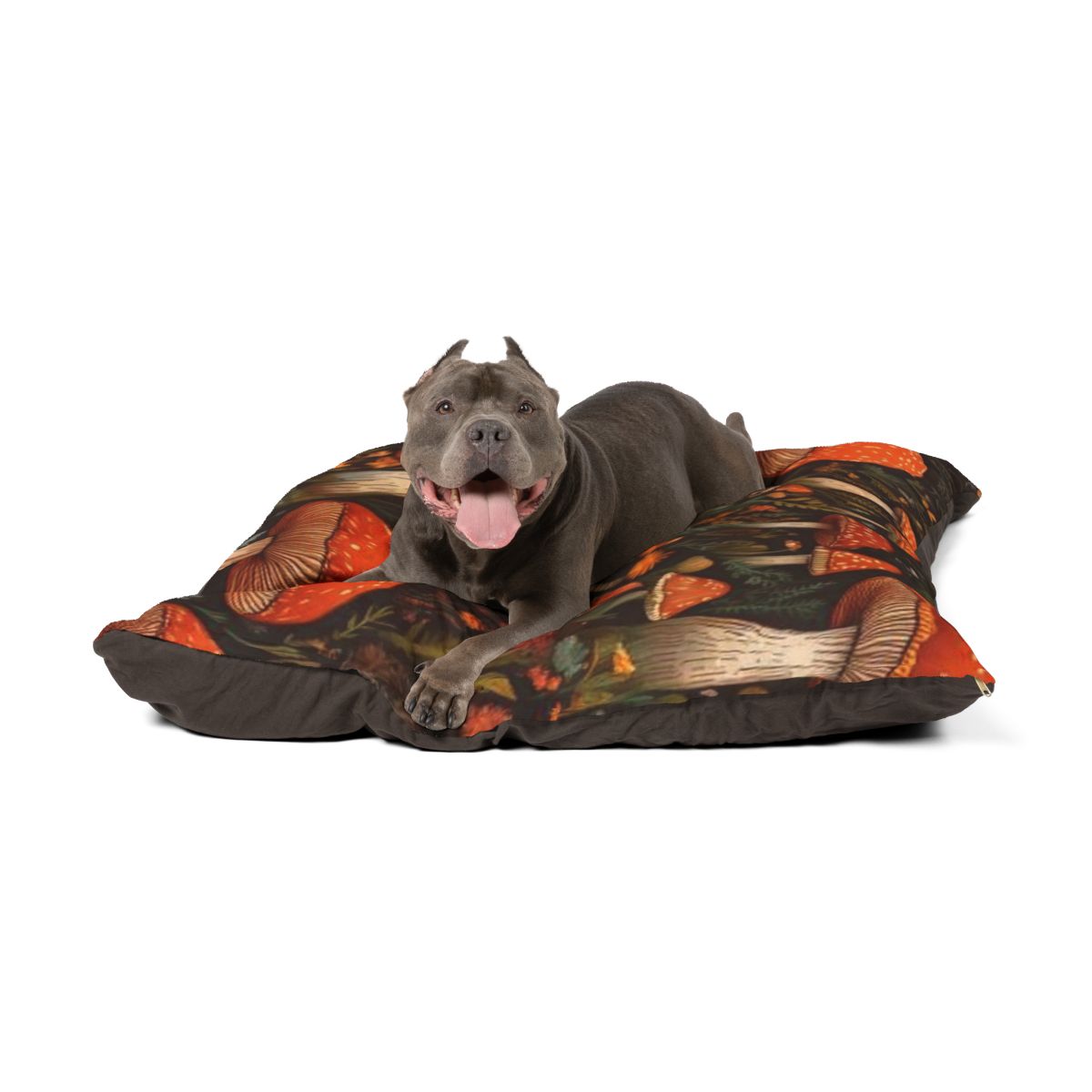 Luxury XL Fantasy Mushroom Forest Dog Bed – Plush (50″ × 40″)